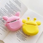 Wholesale Cute Design Cartoon Silicone Cover Skin for Airpod (1 / 2) Charging Case (Giraffe Bear Yellow)